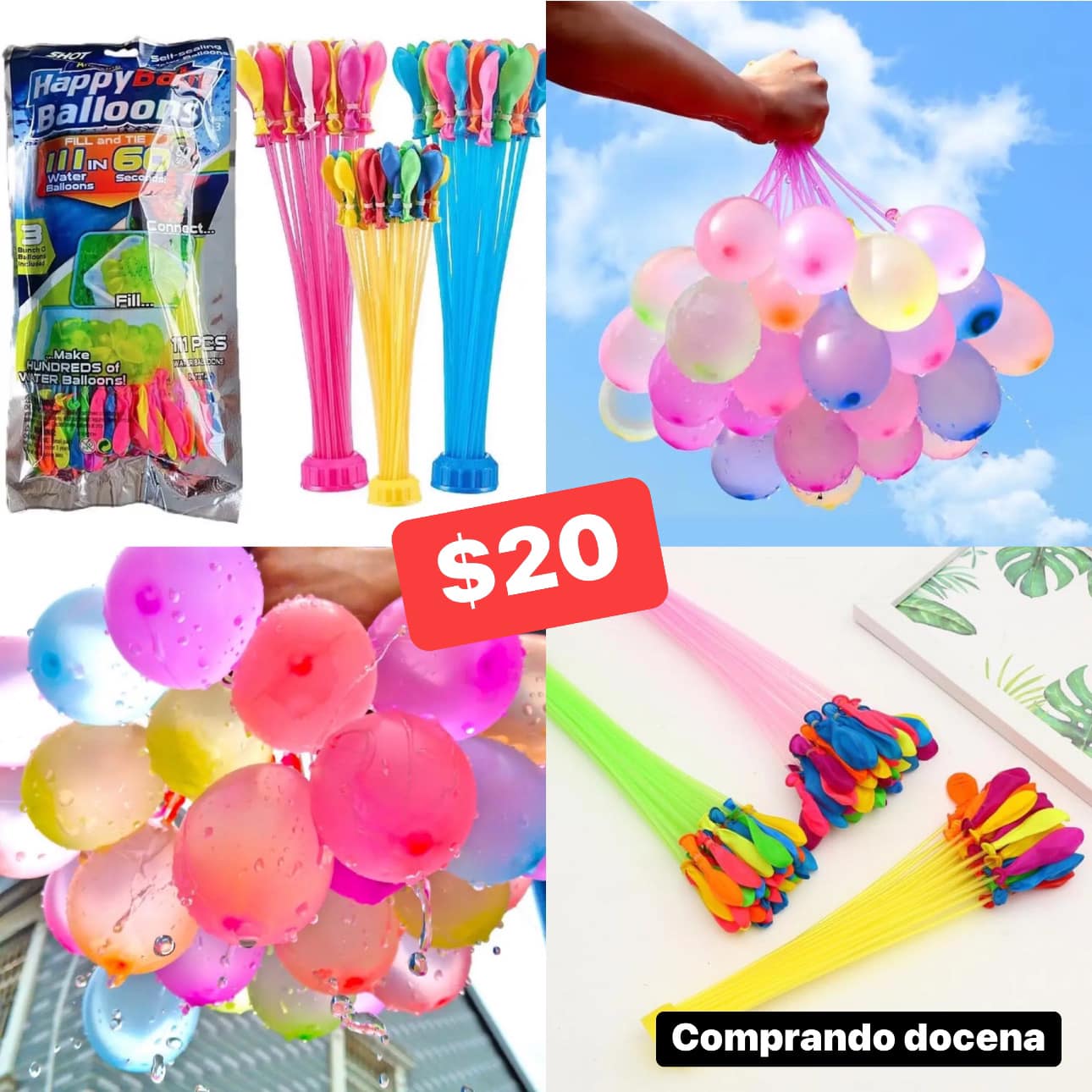 BOLSAS Globos de Agua 111 pzs