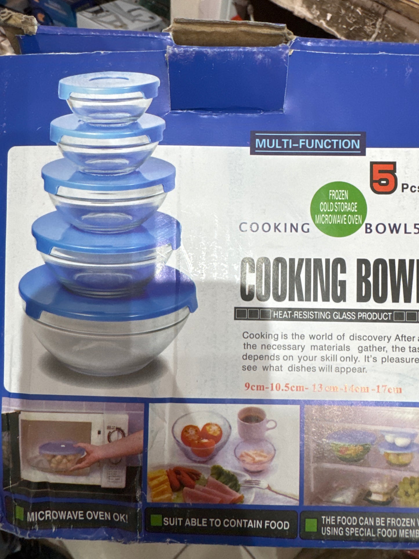 Cooking bowl set refractario