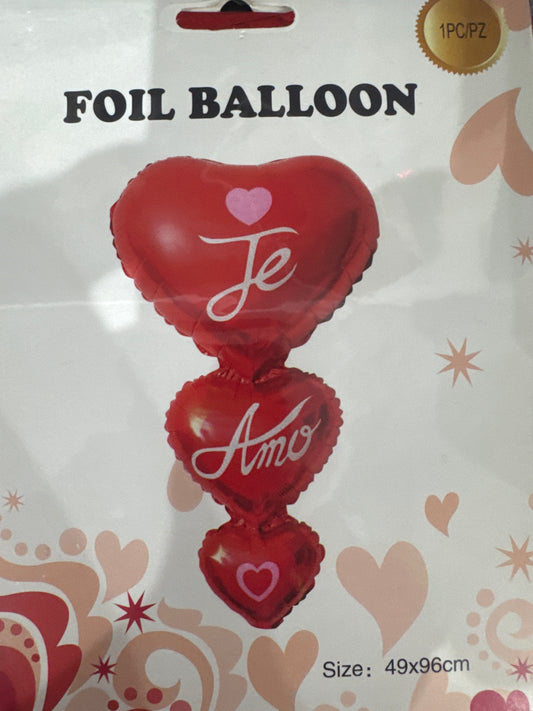 Globo corazón foil balloon