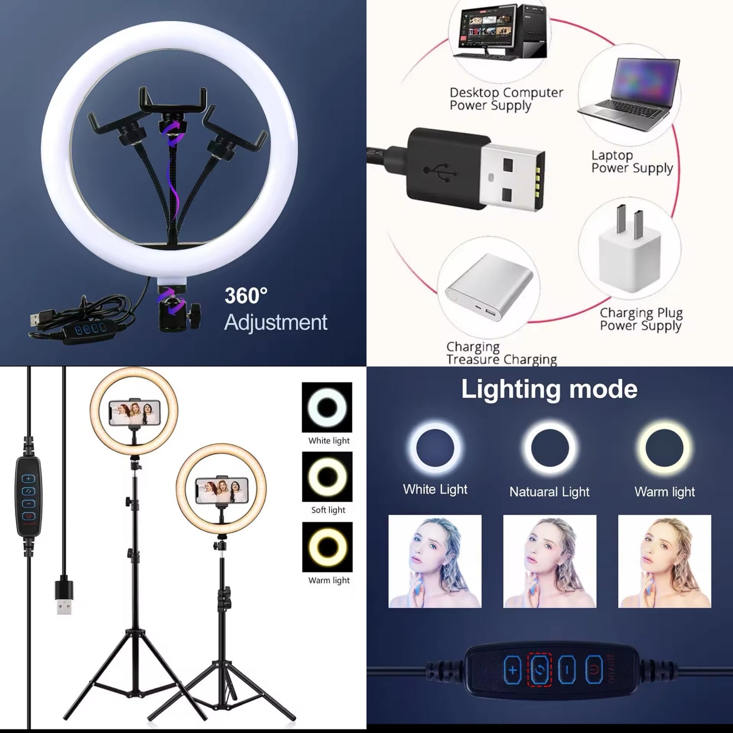 ARO DE LUZ CM30 CON CON TRIPIE DE 2.1m