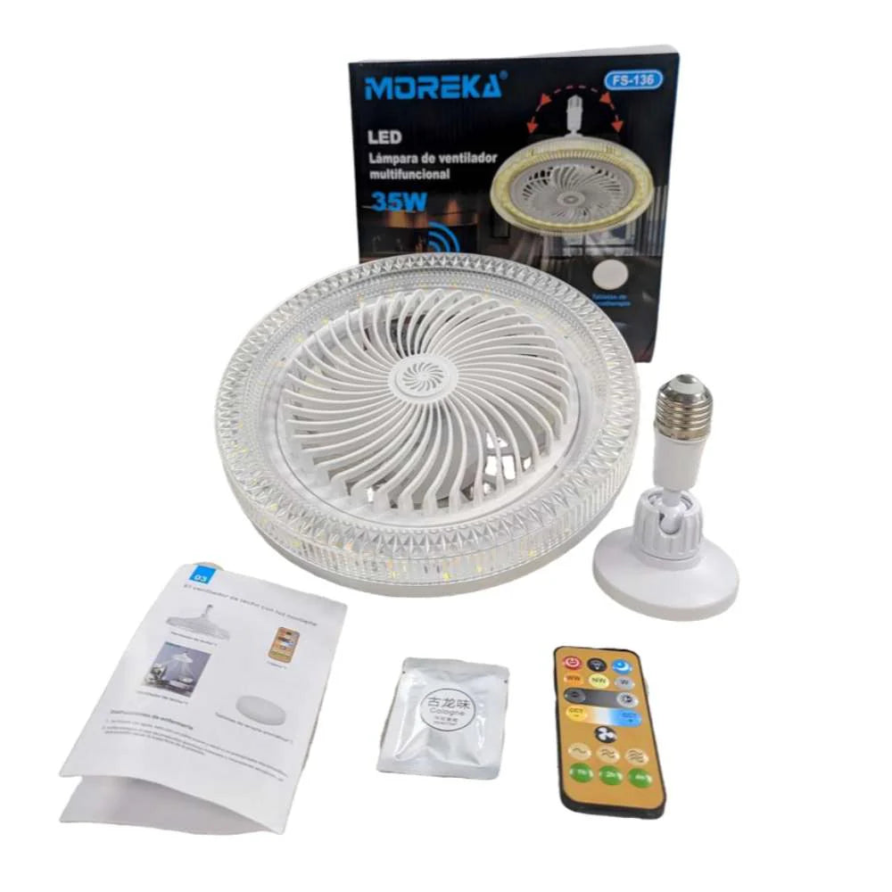 VENTILADOR MOREKA LAMPARA 35w FS-136