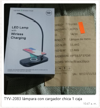 LAMPARA CON CARGADOR CH TYV-2083